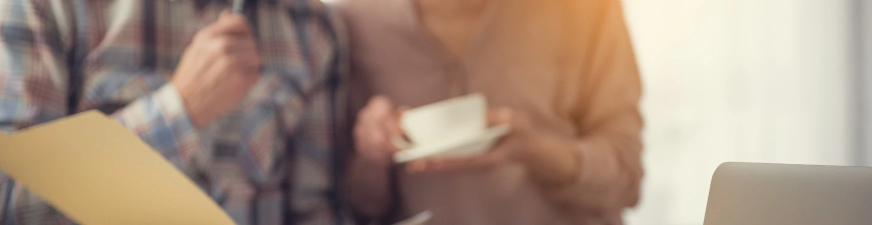 Couple looking at paperwork