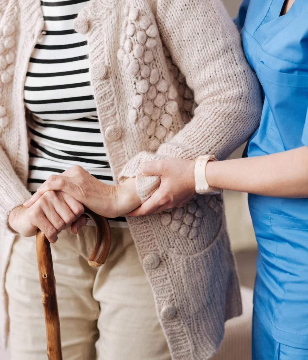 Nurse helping a patient