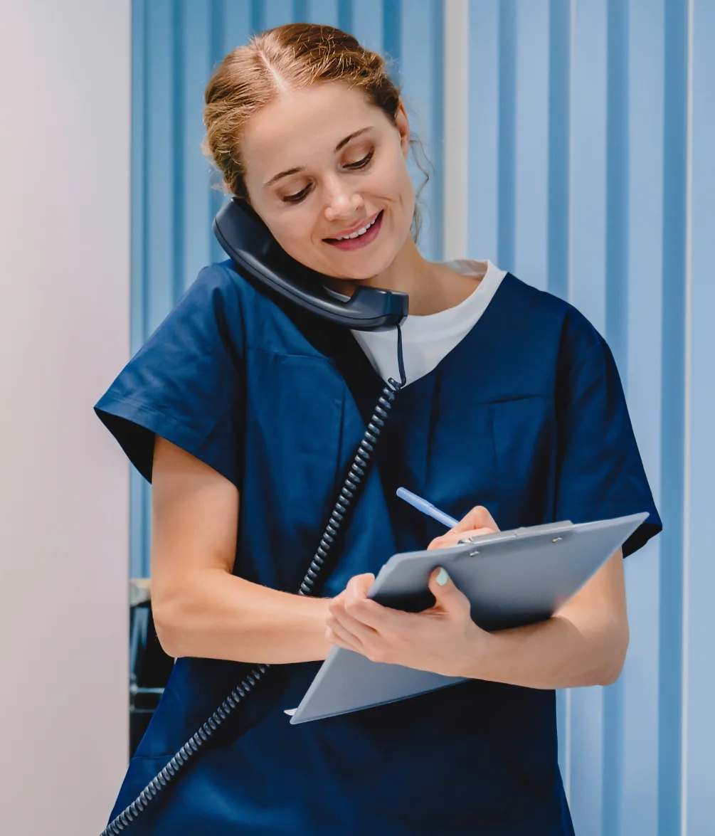 Nurse on phone